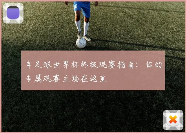 年足球世界杯终极观赛指南：你的专属观赛主场在这里